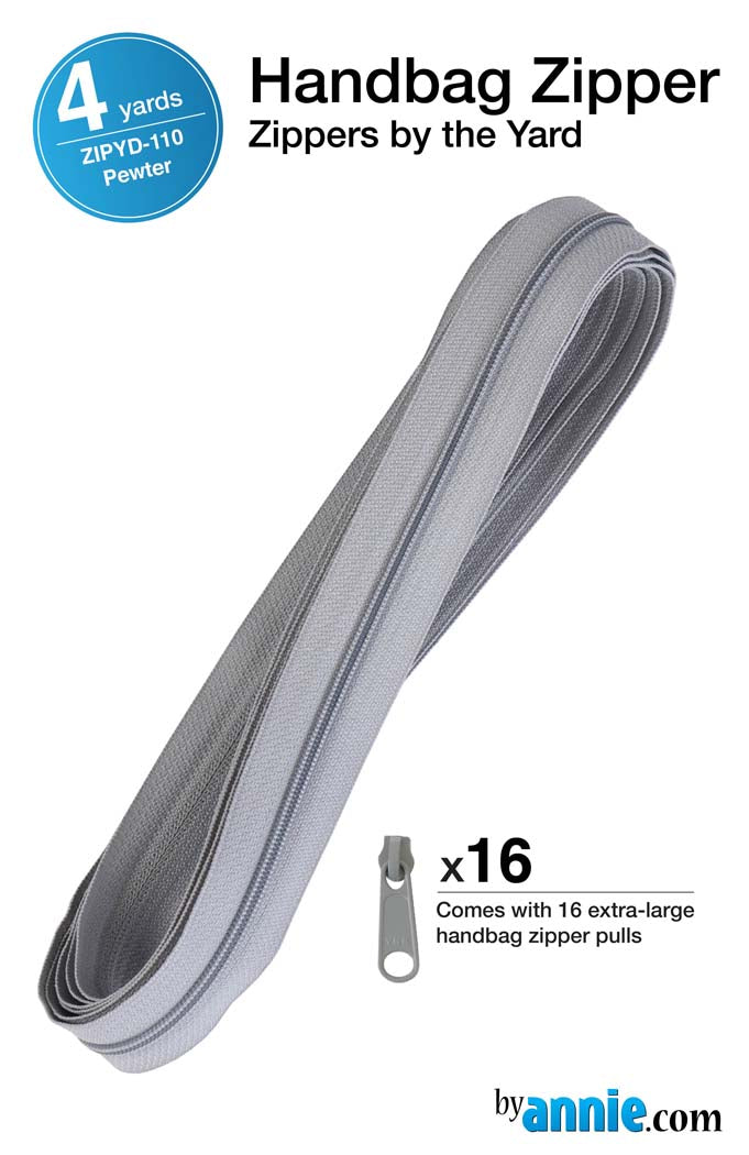 Zippers by the Yard - Pewter