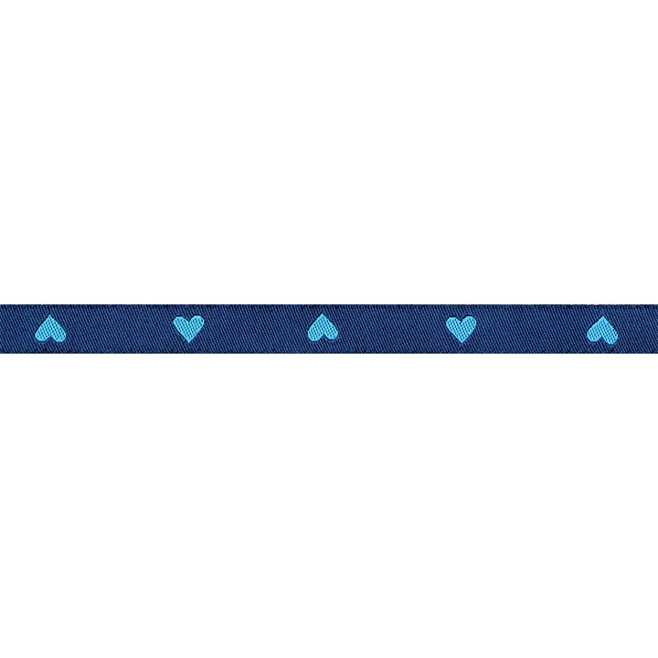 Hearts and Sparks - Hearts in Bright Blue - 3/8" width - by Melody Miller - One Yard