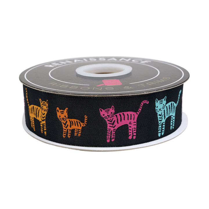 Catnap - Tiger Stripes in Black - 1-1/2" width - by Alexia Abegg - One Yard