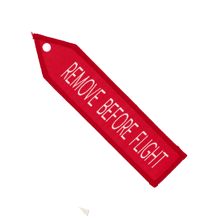 PREORDER - High Flight - Remove Before Flight - by Sarah Thomas - 30x127mm - Iron-On Applique Patch