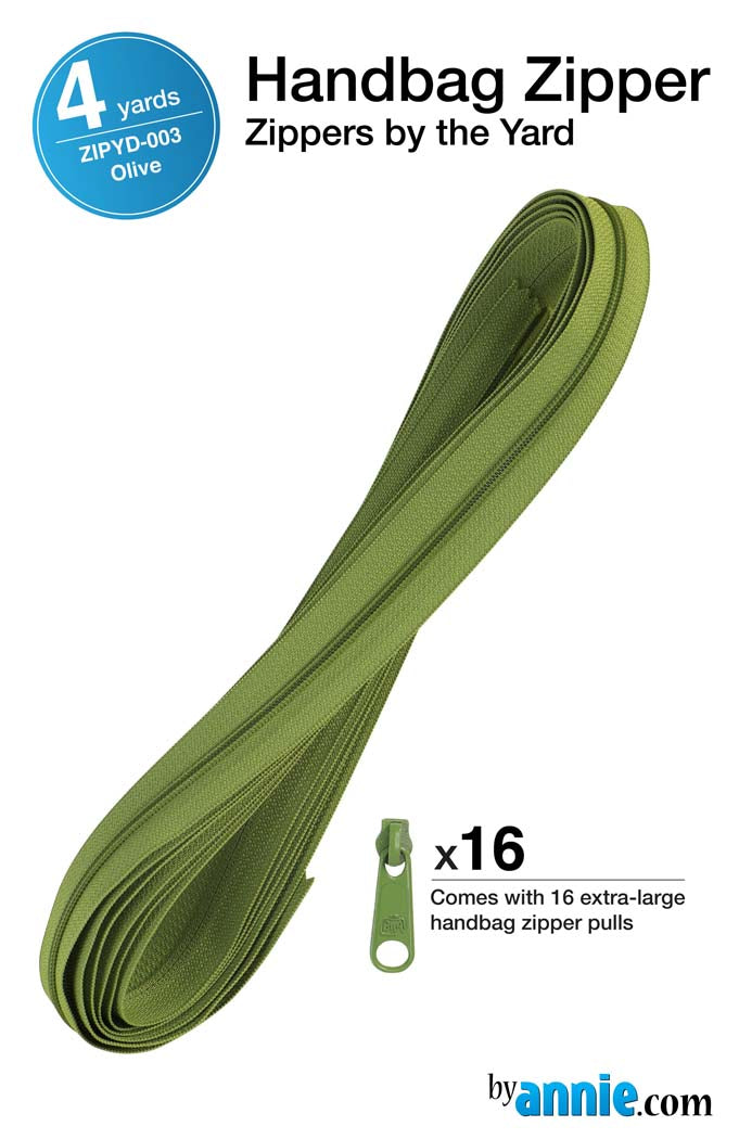 Zippers by the Yard - Olive