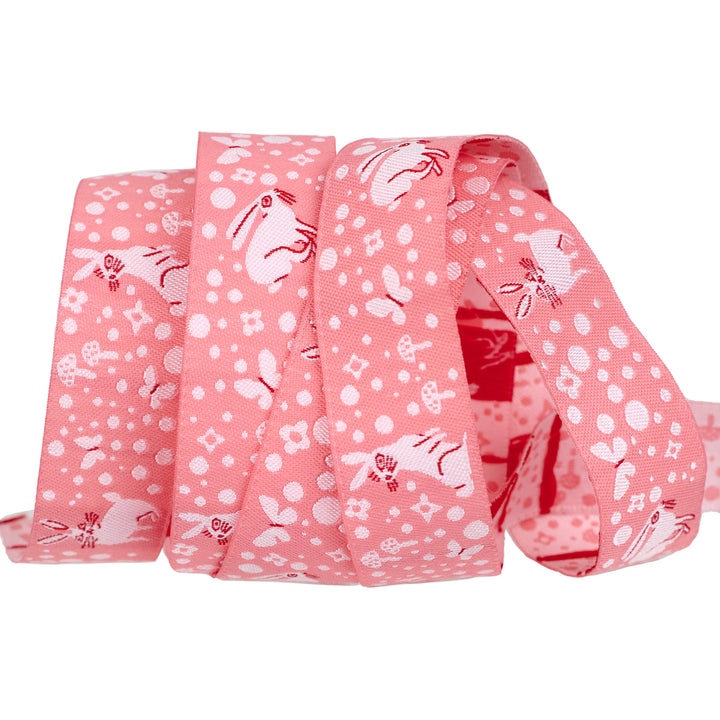 Love Letter - Bunny Dot in Pink 7/8" - by Lizzy House - One Yard