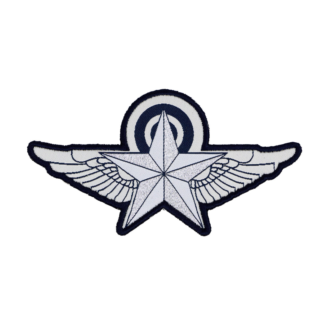 PREORDER - High Flight - Mission Complete in Navy - by Sarah Thomas - 60x114mm - Iron-On Applique Patch
