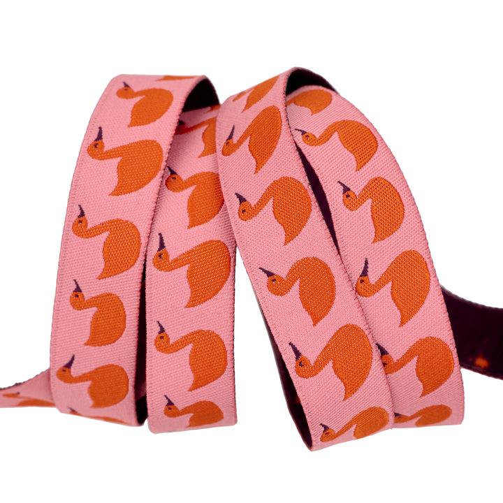 Love Letter - Cygnet in Pink 5/8" - by Lizzy House - One Yard