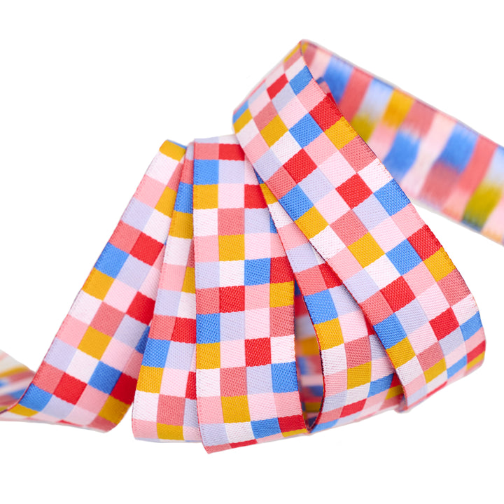 Playful - Pixel - 7/8" width - by Renaissance Ribbons - One Yard