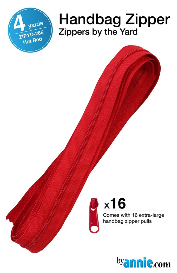 Zippers by the Yard - Hot Red