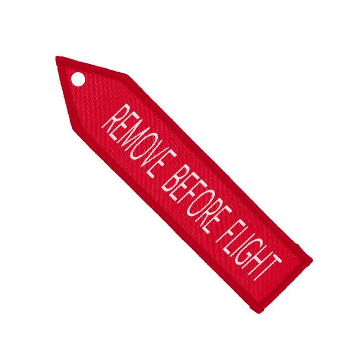 PREORDER - High Flight - Remove Before Flight - by Sarah Thomas - 30x127mm - Iron-On Applique Patch