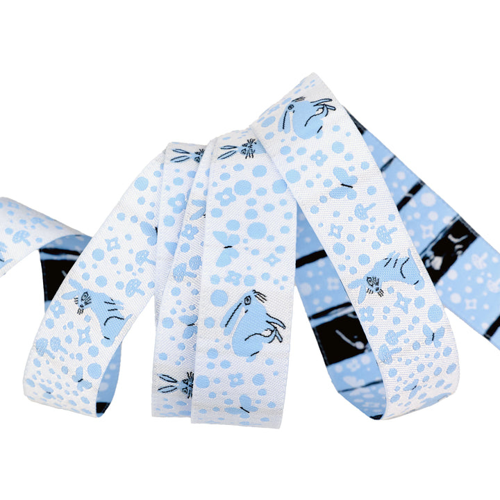 Love Letter - Bunny Dot in Blue 7/8" - by Lizzy House - One Yard