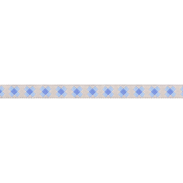 Patchwork in Blue - 3/8" width - Meadow - One Yard