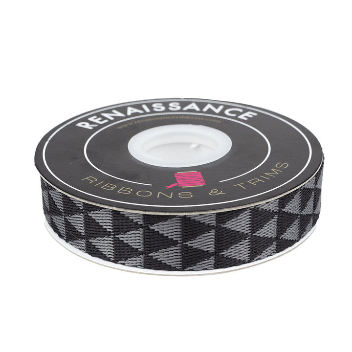 Graywork - Kinda Shady in Carbon WEBBING - 1" width - by Tula Pink - One Yard