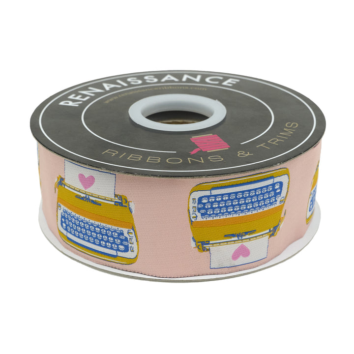 Best Day - Typewriters in Pale Peach 2" - by Melody Miller - One Yard