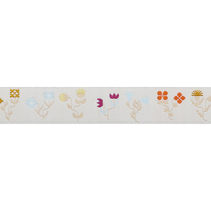 Salutations - Funky Flowers - 7/8" width - by Rashida Coleman Hale - One Yard