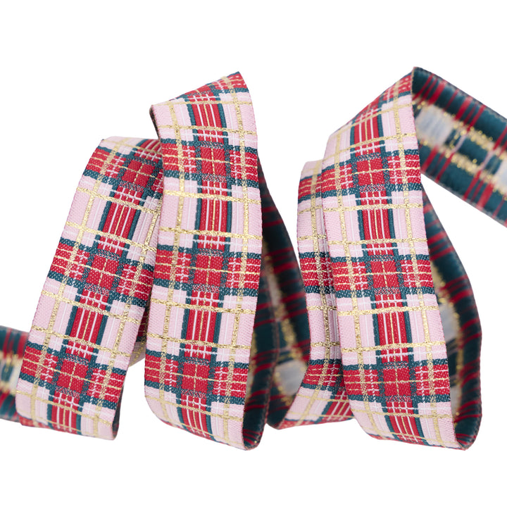 Adventale - Ribbon Plaid in Sparkle - 7/8" width - by Katarina Roccella - One Yard