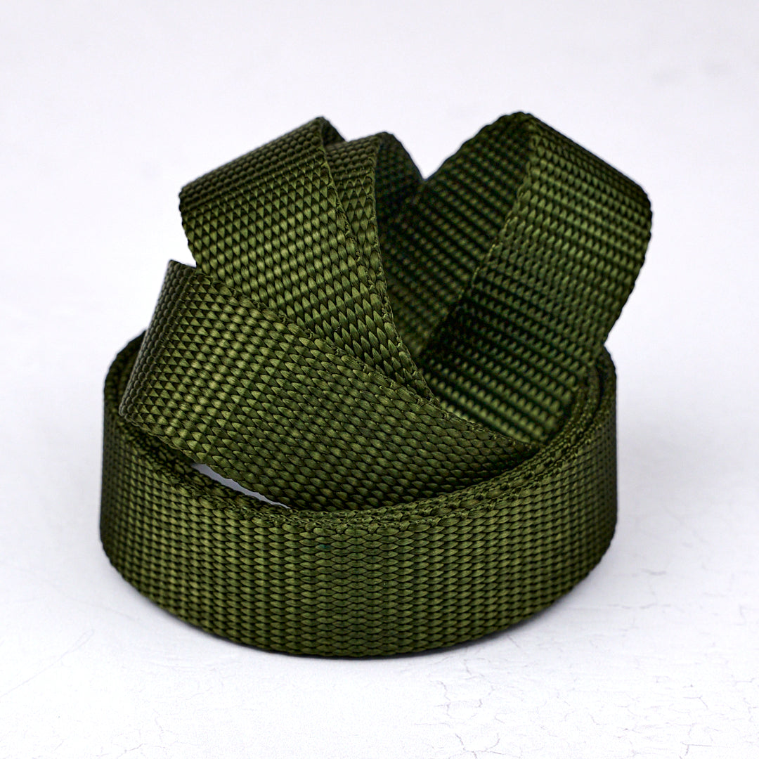 Nylon Heavyweight Webbing in Olive Drab - 1" width - One Yard