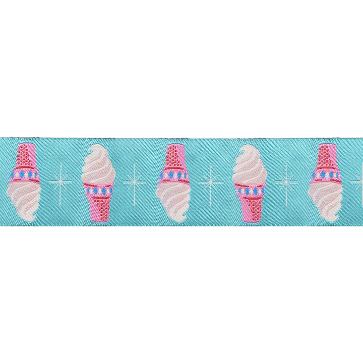 Best Day - Ice Cream in Turquoise 1-1/4" - by Melody Miller - One Yard