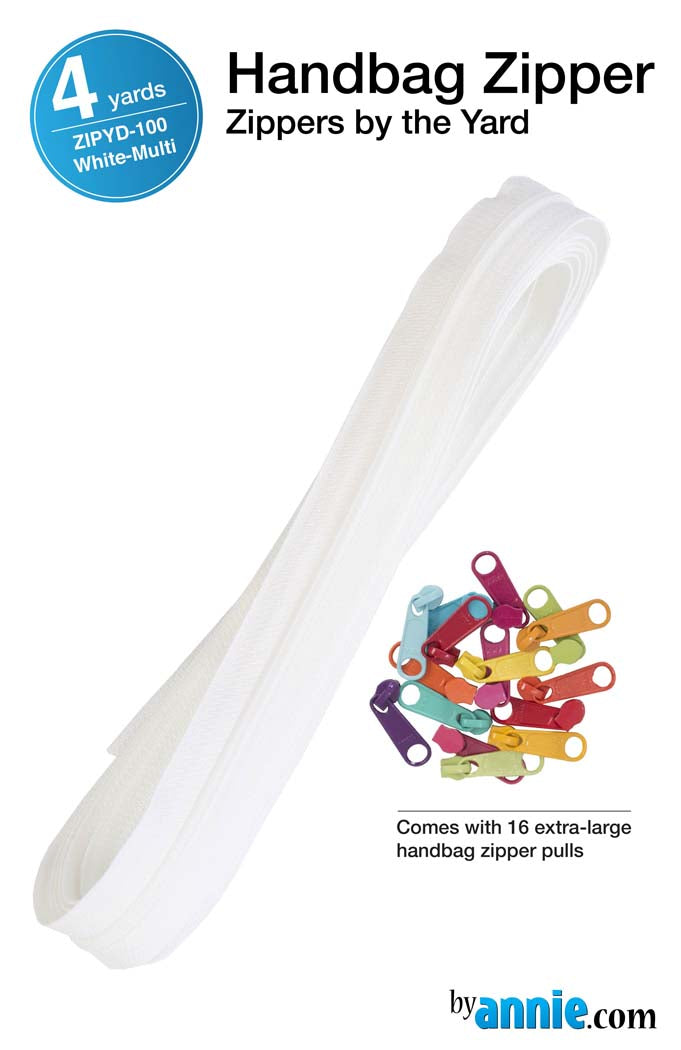 Zippers by the Yard - White Multi