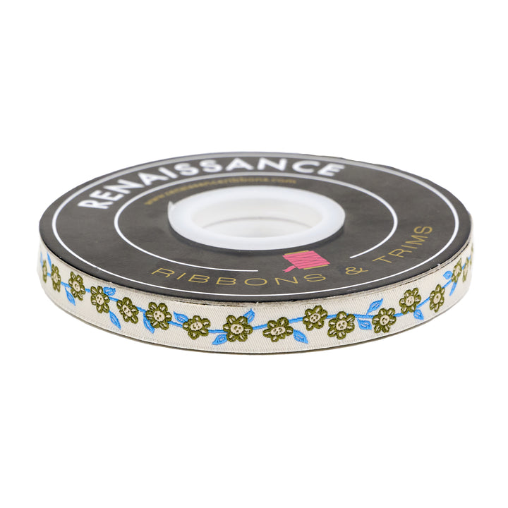 Hello Alice - Chatty Garden - 1/2" width - by Sarah Watts - One Yard