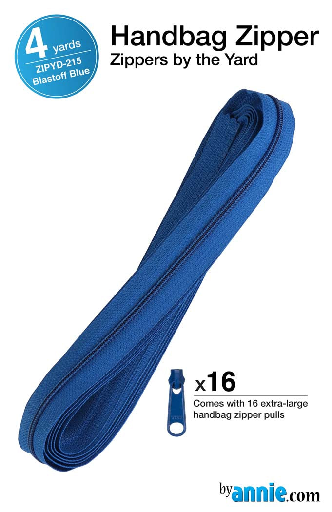 Zippers by the Yard - Blastoff Blue