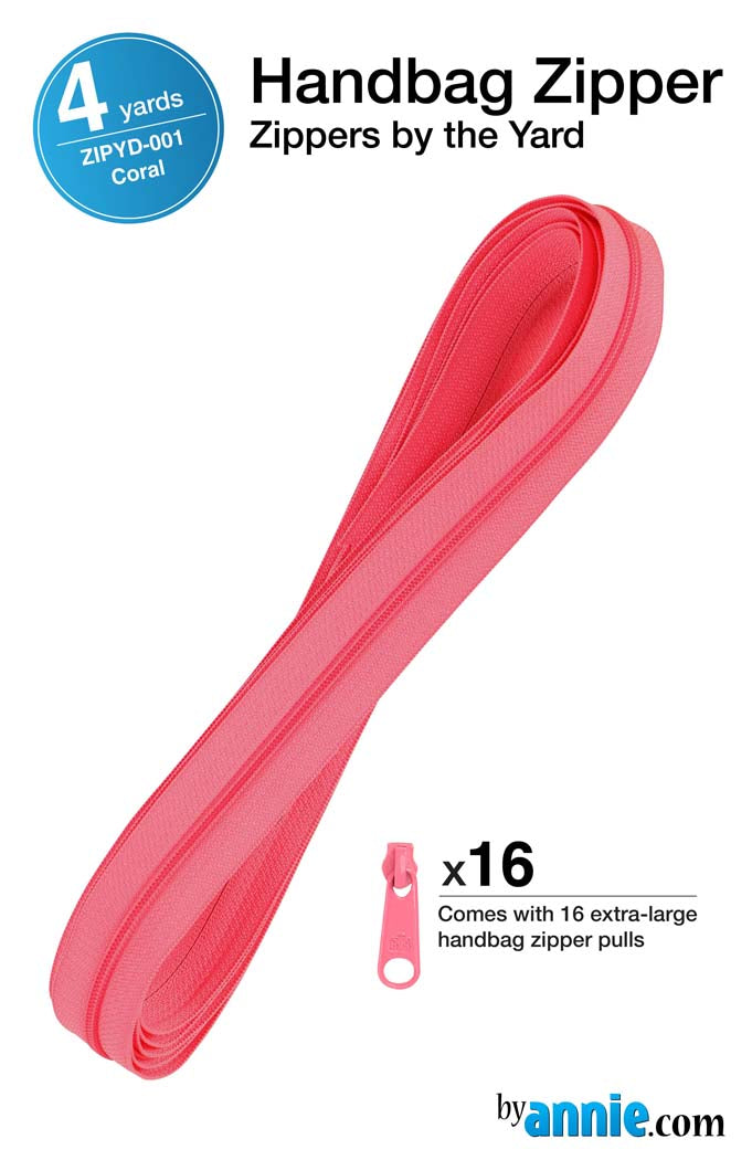 Zippers by the Yard - Coral
