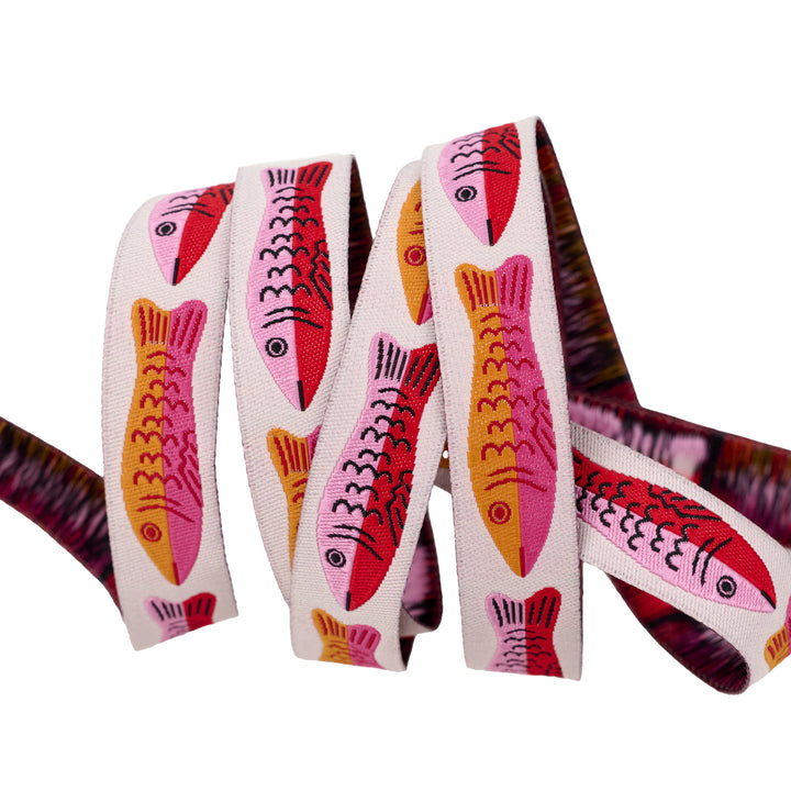 Ooh Lucky Lucky - Sardines in Posy - 5/8" width - by Alexia Abegg - One Yard