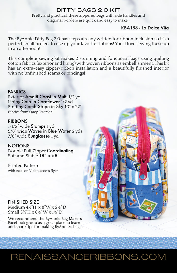Sewing Kit - Ditty Bags 2.0 - La Dolce Vita