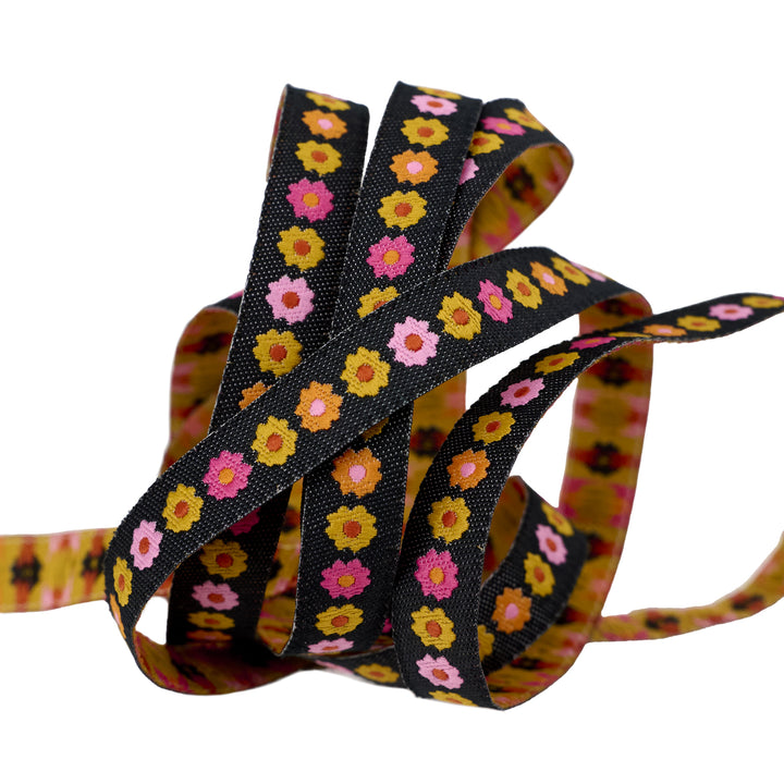 Ooh Lucky Lucky - Garland in Black - 3/8" width - by Alexia Abegg - One Yard