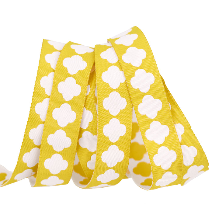 Love Notes - Trefoil - 5/8" width - by Renaissance Ribbons - One Yard