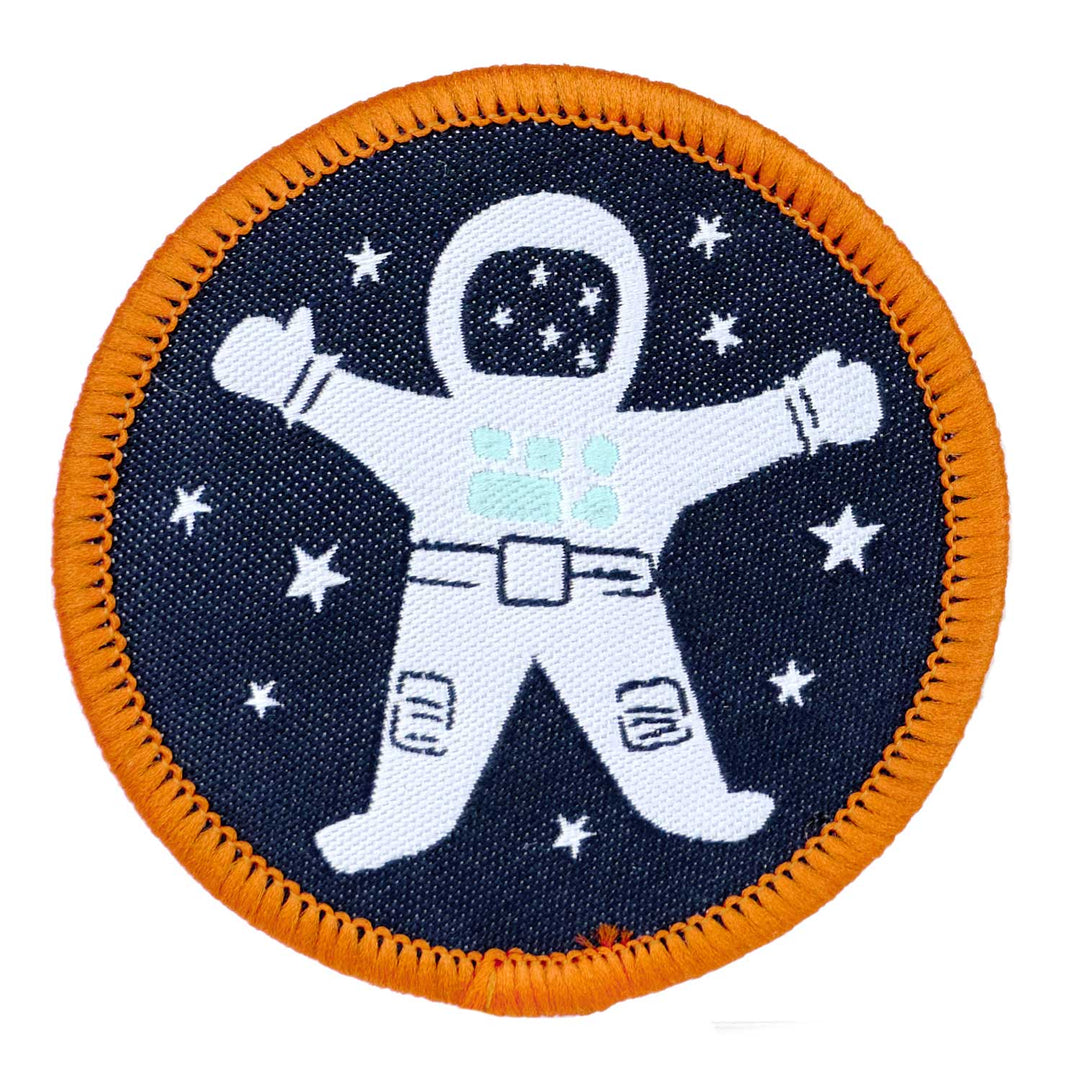 3, 2, 1... Blastoff - Astronaut Badge - 53x53mm - Iron-on Applique Patch
