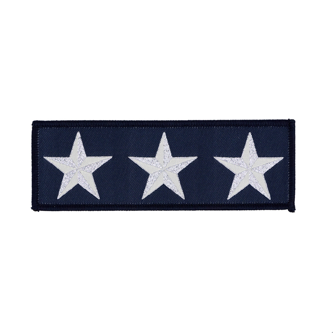 PREORDER - High Flight - 3 Star in Navy - by Sarah Thomas - 38x113mm - Iron-On Applique Patch