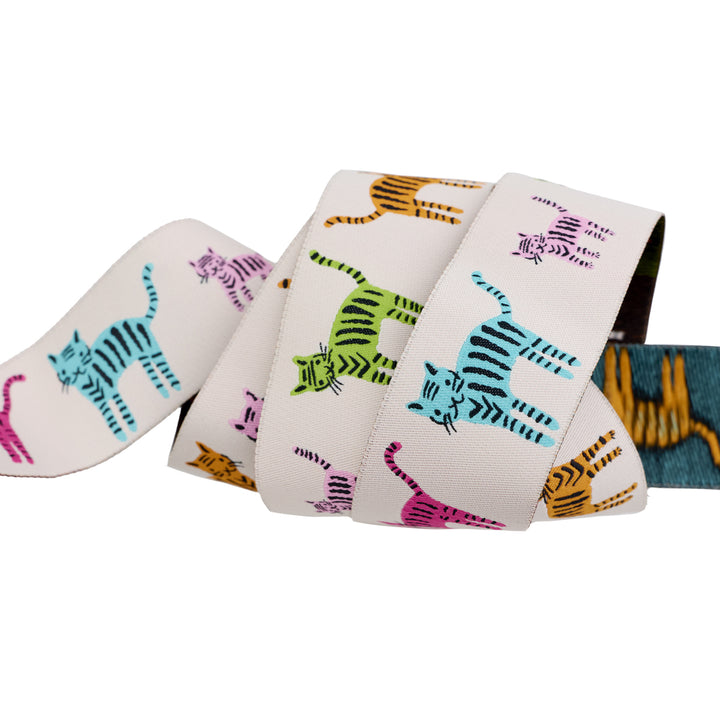 Catnap - Tiger Stripes in Natural - 1-1/2" width - by Alexia Abegg - One Yard