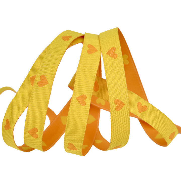 Hearts and Sparks - Hearts in Golden Hour - 3/8" width - by Melody Miller - One Yard