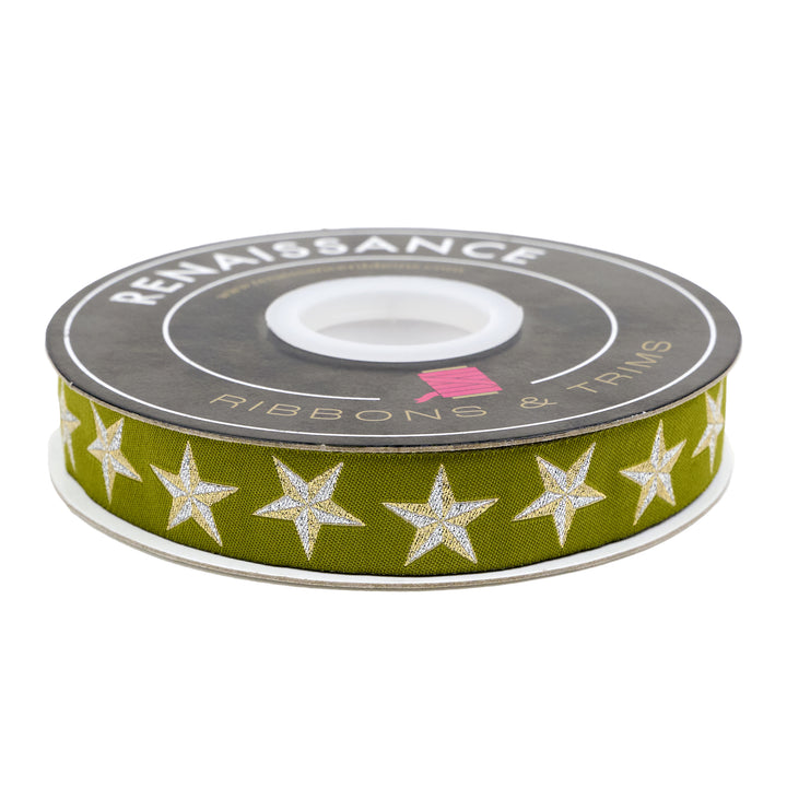 PREORDER - High Flight - Twinkle in Olive - 7/8" width - by Sarah Thomas - One Yard