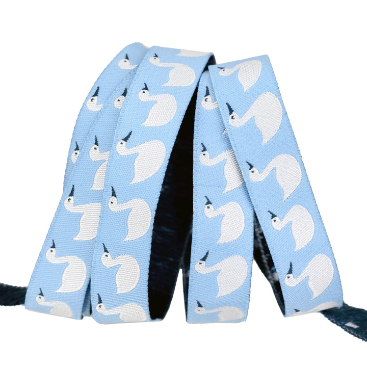 Love Letter - Cygnet in Blue 5/8" - by Lizzy House - One Yard
