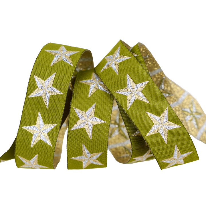 PREORDER - High Flight - Twinkle in Olive - 7/8" width - by Sarah Thomas - One Yard