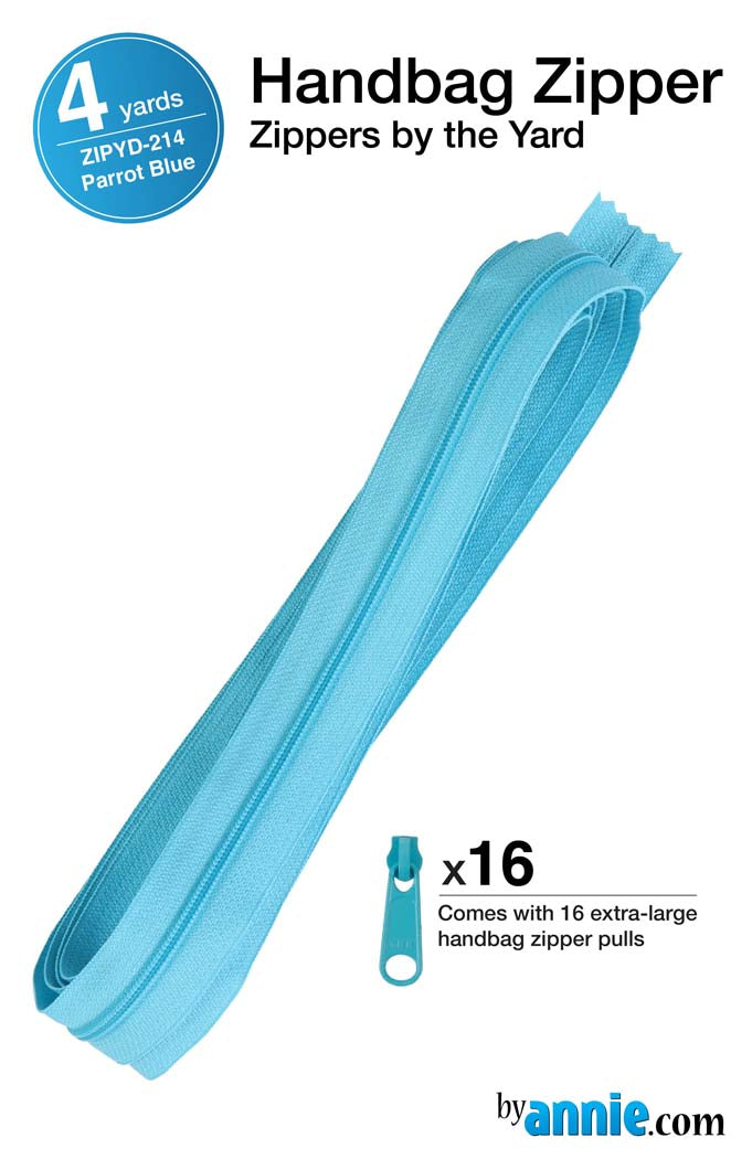 Zippers by the Yard - Parrot Blue