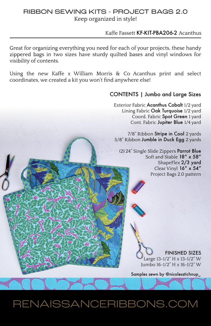 Sewing Kit - Project Bags 2.0 with Kaffe x Morris and Co.