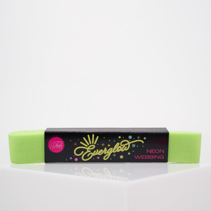 2yd MoonBeam/Neon - 1" Nylon Webbing - by Tula Pink