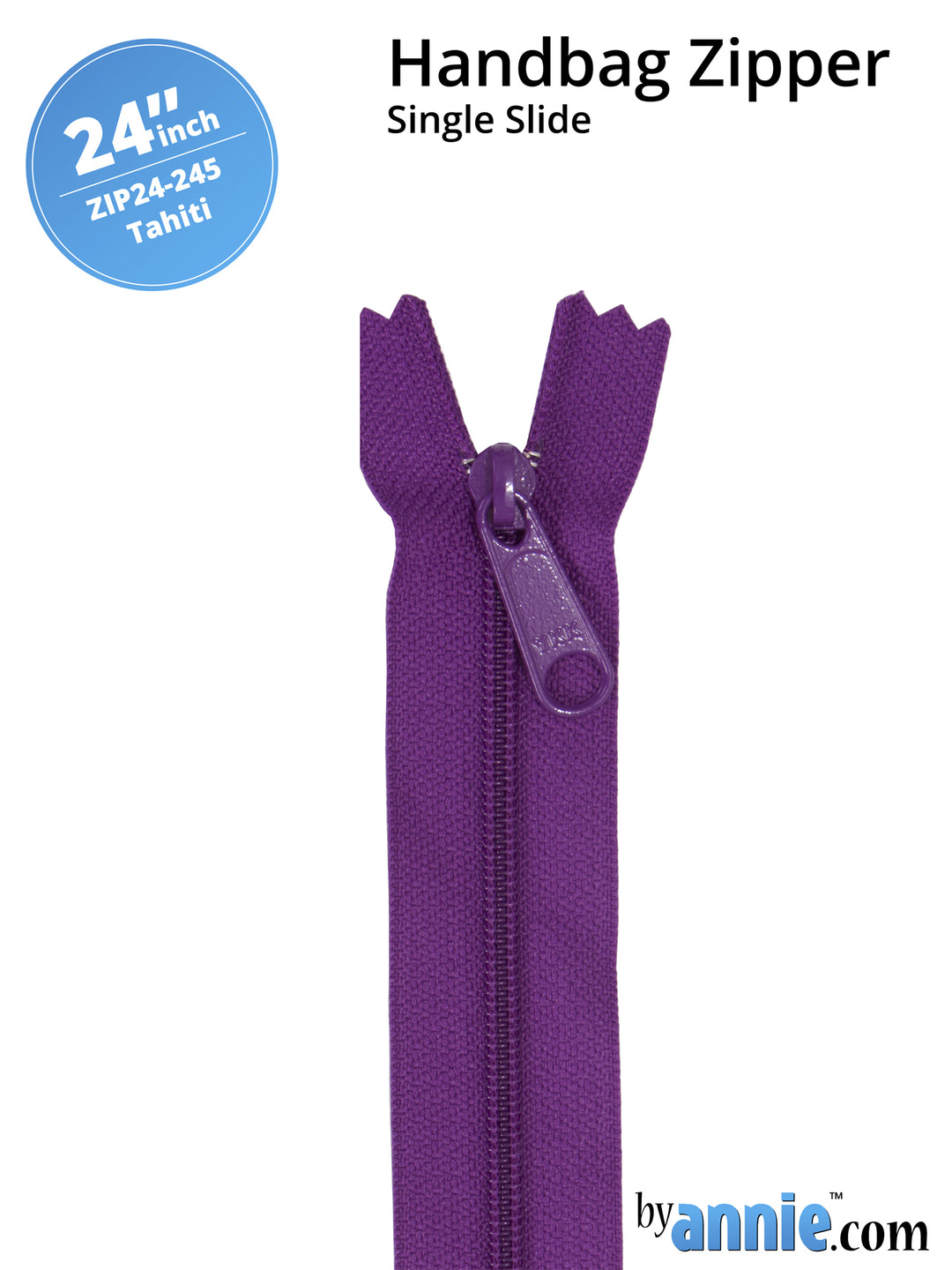 24" Handbag Zipper - Single Slide - Tahiti