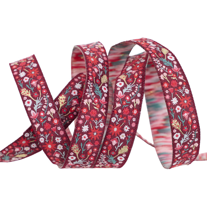 Adventale - Yuletide Daisies - 5/8" width - by Katarina Roccella - One Yard