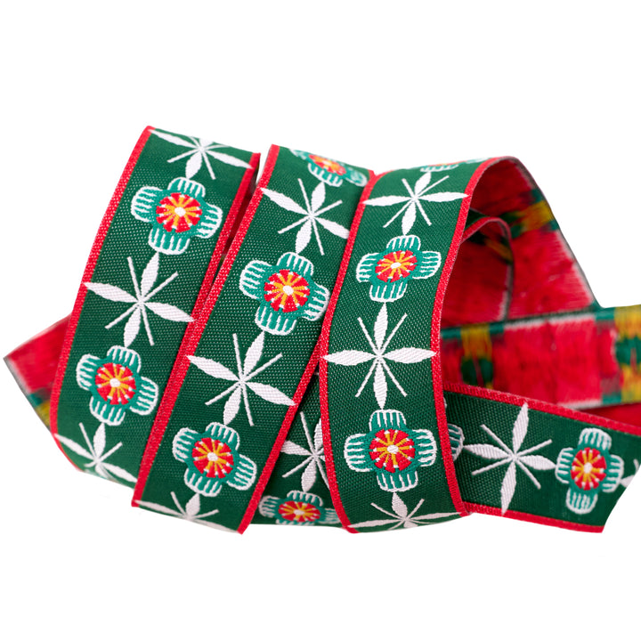 12 Days of Christmas - Blue Flower - 7/8" width - by Cori Dantini - One Yard