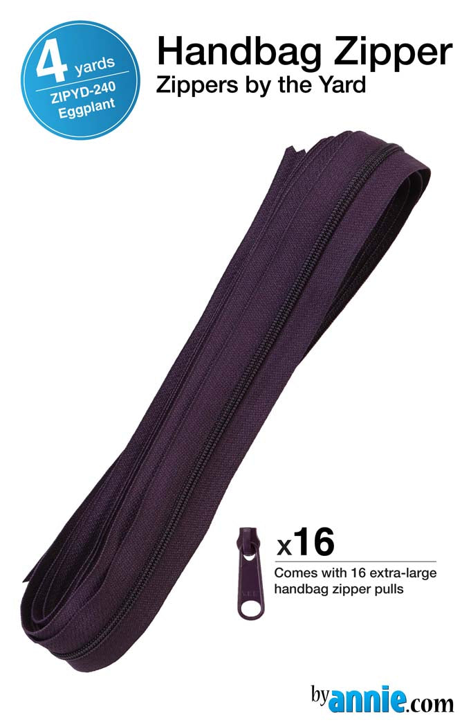 Zippers by the Yard - Eggplant