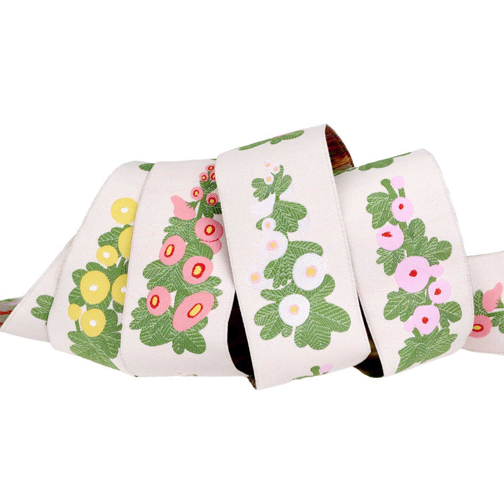 Love Letter - Hollyhock in Peach 1-1/2" - by Lizzy House - One Yard