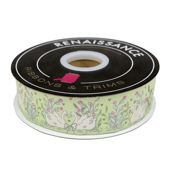 Mademoiselle - Swan Soiree - 1-1/2" width - by Patty Basemi - One Yard