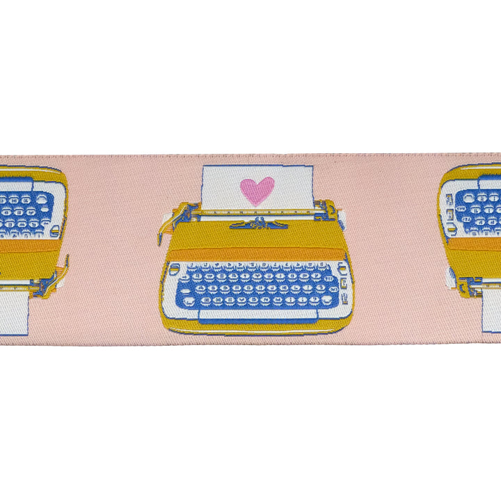 Best Day - Typewriters in Pale Peach 2" - by Melody Miller - One Yard
