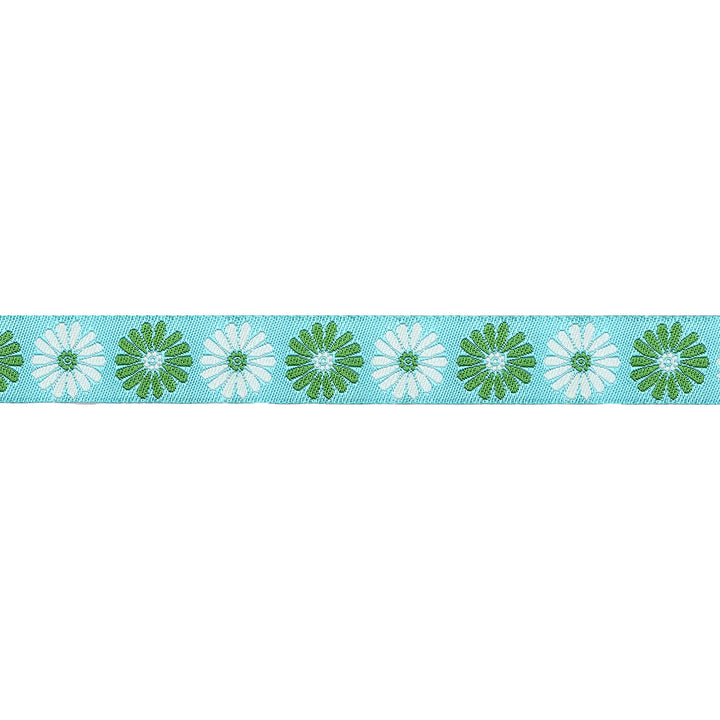 Best Day - Vintage Flower in Turquoise 5/8"  - by Melody Miller - One Yard