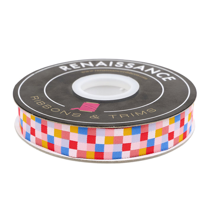 Playful - Pixel - 7/8" width - by Renaissance Ribbons - One Yard