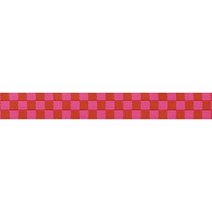 Mixtape - Checker in Cayenne - 5/8" - by Alexia Abegg - One Yard
