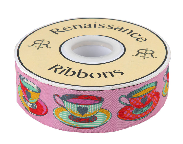 Big Tea Time Pink-1 1/2"-Tula Pink Curiouser