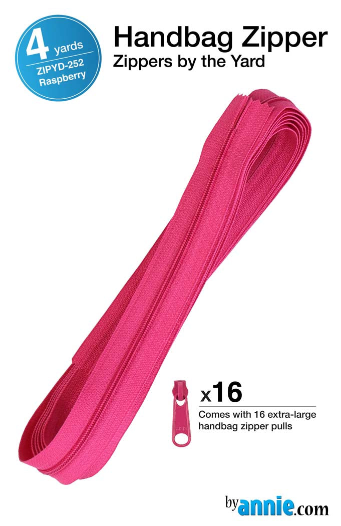 Zippers by the Yard - Raspberry