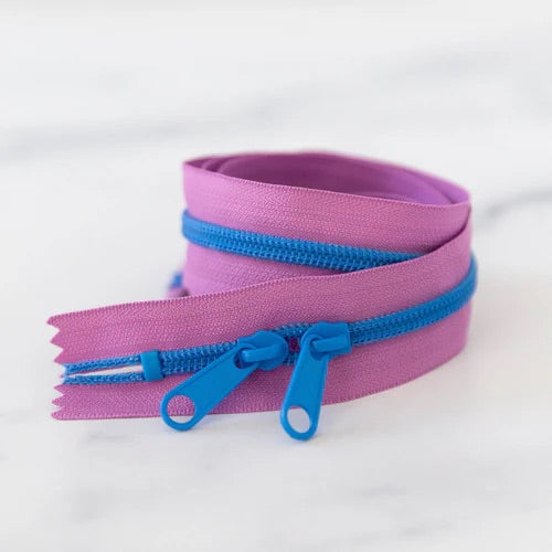 30" Handbag Zipper - Blueberry